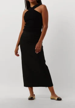 zwarte gestuz maxirok joellegz high waist long skirt
