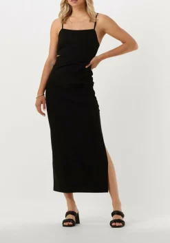 zwarte gestuz midi jurk blinagz dress