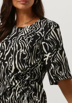 zwarte gestuz midi jurk brayagz p midi dress