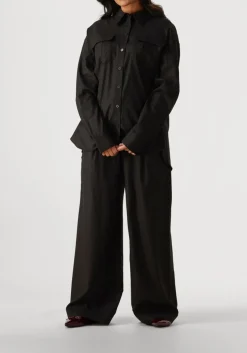 zwarte gestuz pantalon elarahgz linen hw pants