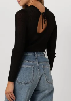 zwarte gestuz t-shirt silvigz deep back blouse