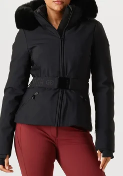 zwarte goldbergh winterjassen hida ski jacket faux border