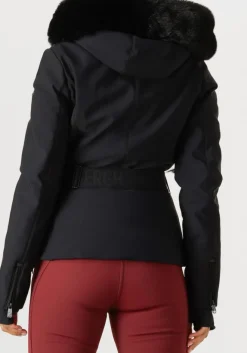 zwarte goldbergh winterjassen hida ski jacket faux border