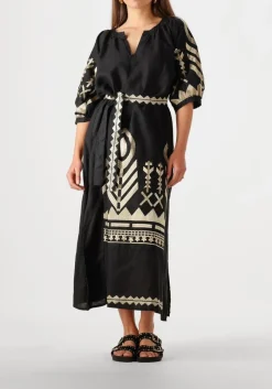 zwarte greek archaic kori maxi jurk 230654