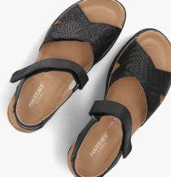 zwarte hartjes sandalen met hak jazz