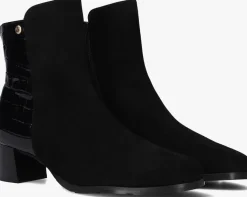 zwarte hassia enkellaarsjes milano