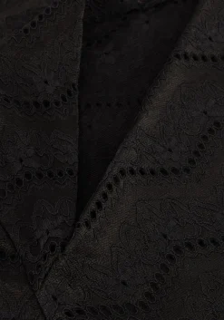 zwarte haute l'amitié blouses lace drape neck blouse