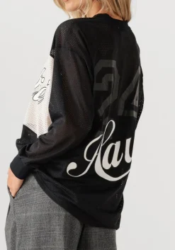 zwarte haute l'amitié blouses drift mix logo blouse