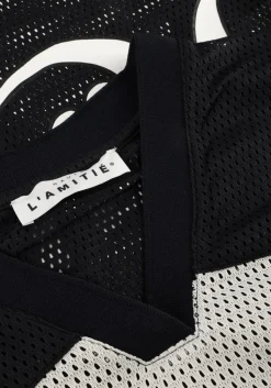 zwarte haute l'amitié blouses drift mix logo blouse