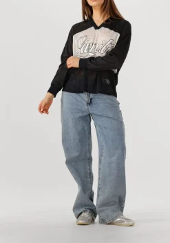 zwarte haute l'amitié blouses drift mix logo blouse