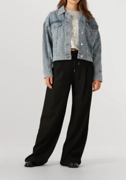 zwarte haute l'amitié joggingbroek michelle tailor tie tall pant