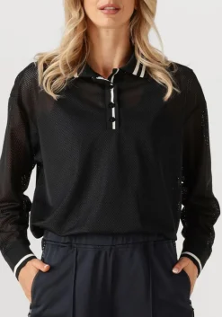 zwarte haute l'amitié polo drift polo blouse
