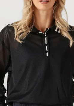 zwarte haute l'amitié polo drift polo blouse