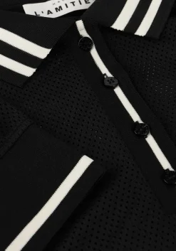 zwarte haute l'amitié polo drift polo blouse