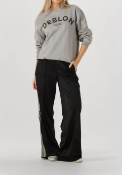 zwarte haute l'amitié wijde broek baggy days track tall pant