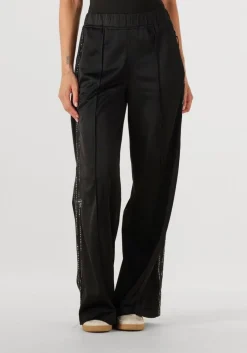 zwarte haute l'amitié wijde broek logo tape track tall pant