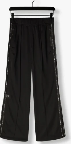 zwarte haute l'amitié wijde broek logo tape track tall pant