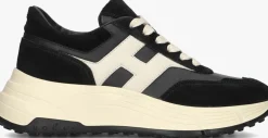 zwarte hogan lage sneakers h669 allacciato h