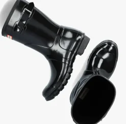 zwarte hunter regenlaarzen womens original short