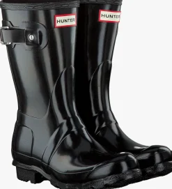 zwarte hunter regenlaarzen womens original short