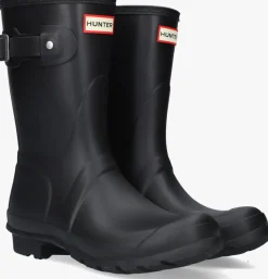 zwarte hunter regenlaarzen womens original short