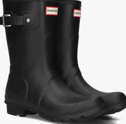 zwarte hunter regenlaarzen womens original short