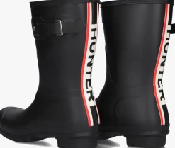 zwarte hunter regenlaarzen womens original short