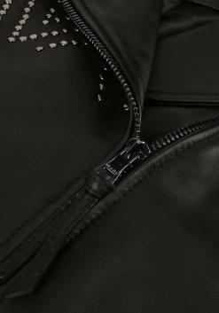 zwarte ibana leren jas blinn