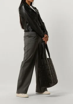 zwarte ibana leren jas moss