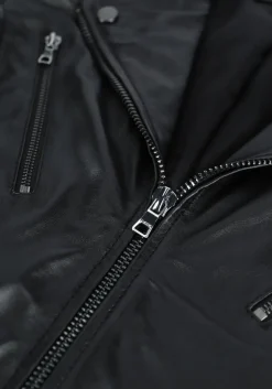 zwarte ibana leren jas moss