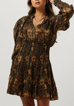 zwarte ibana mini jurk deela - print