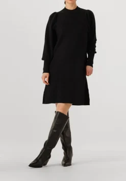 zwarte janice midi jurk clay