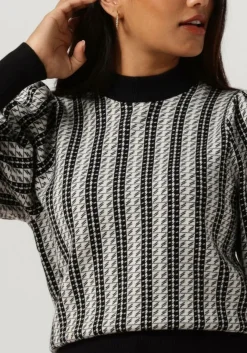 zwarte janice trui trui gebreid pof mouw jay