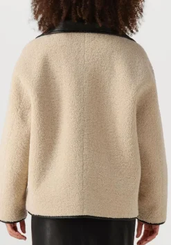 zwarte knit-ted leren jas cozy