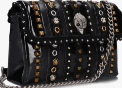 zwarte kurt geiger london schoudertas md kensington studs