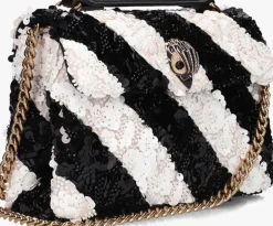 zwarte kurt geiger london schoudertas sequins md kensington