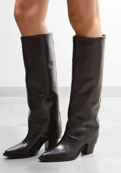 zwarte lina locchi hoge laarzen mw506