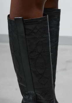 zwarte lina locchi hoge laarzen at40