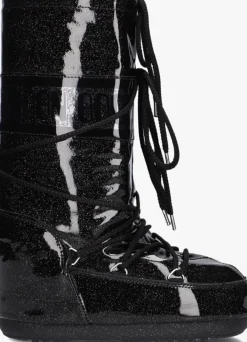 zwarte moon boot snowboots mb icon glitter