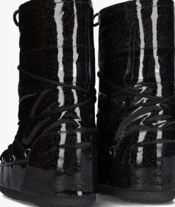 zwarte moon boot snowboots mb icon glitter