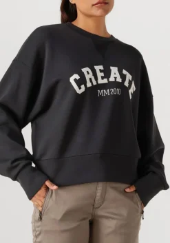 zwarte mos mosh trui mmcelli o-ls sweatshirt