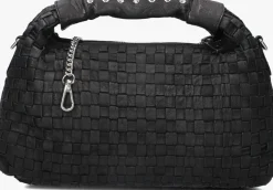 zwarte núnoo schoudertas dandy braided