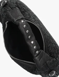 zwarte núnoo schoudertas dandy braided