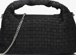 zwarte núnoo schoudertas dandy braided washed