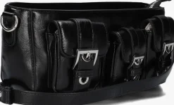 zwarte núnoo schoudertas penny wrinkle