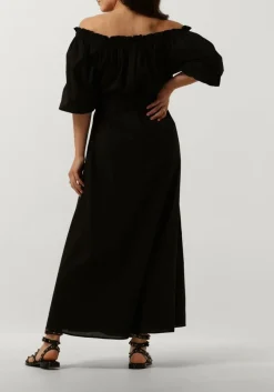 zwarte notre-v maxi jurk nv-danya off shoulder dress
