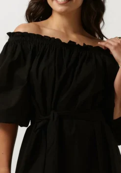 zwarte notre-v maxi jurk nv-danya off shoulder dress