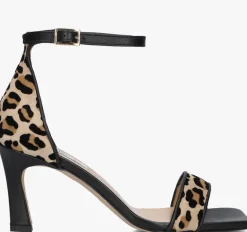 zwarte notre-v sandalen met hak 86605