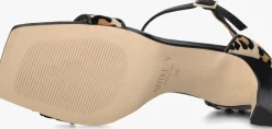 zwarte notre-v sandalen met hak 86605