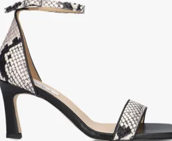 zwarte notre-v sandalen met hak 86605